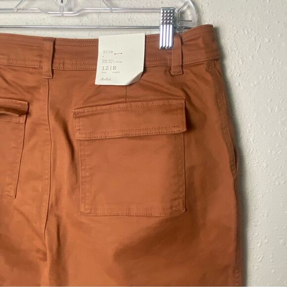 NWT A New Day Stretch Elastizado Slim High Rise Rust Colored Pants Women Size 12 - Picture 3 of 15